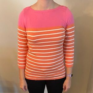 J. McLaughlin Pink and Orange Sweater